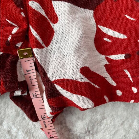 Mikoh Tropical Overall Romper Red White Size Medium - Picture 8 of 14